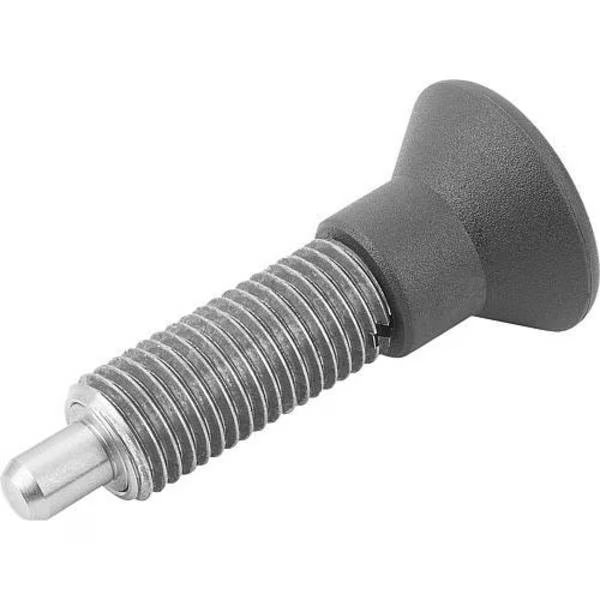 Indexing Plungers without collar, ext. locking pin, Style G, metric, Kipp, Mfr#: K0633.211206
